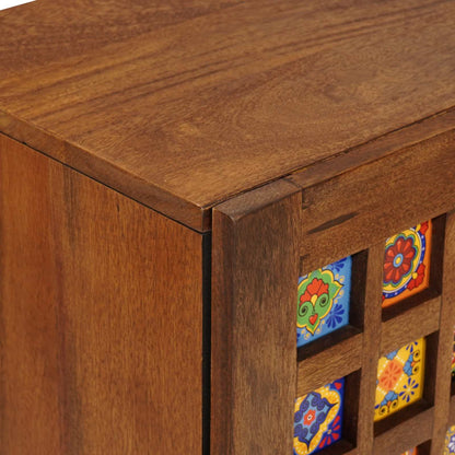 Dressoir 60 X 33,5 X 75 Cm Massief Mango Hout