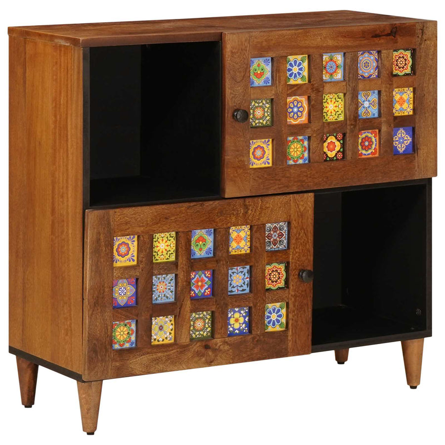 Dressoir 80 X 33,5 X 75 Cm Massief Mango Hout