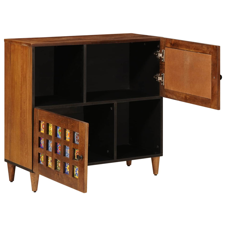 Dressoir 80 X 33,5 X 75 Cm Massief Mango Hout