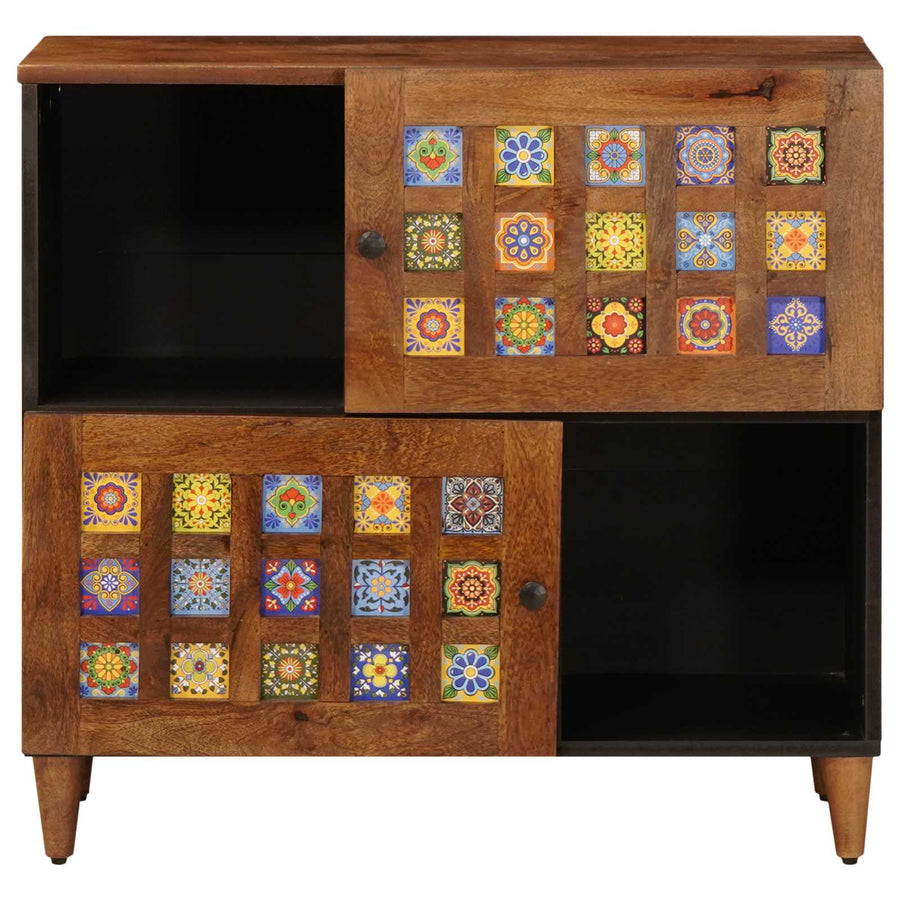 Dressoir 80 X 33,5 X 75 Cm Massief Mango Hout