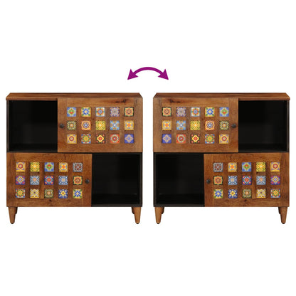 Dressoir 80 X 33,5 X 75 Cm Massief Mango Hout
