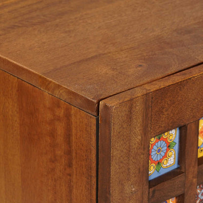 Dressoir 90 X 33,5 X 75 Cm Massief Mango Hout