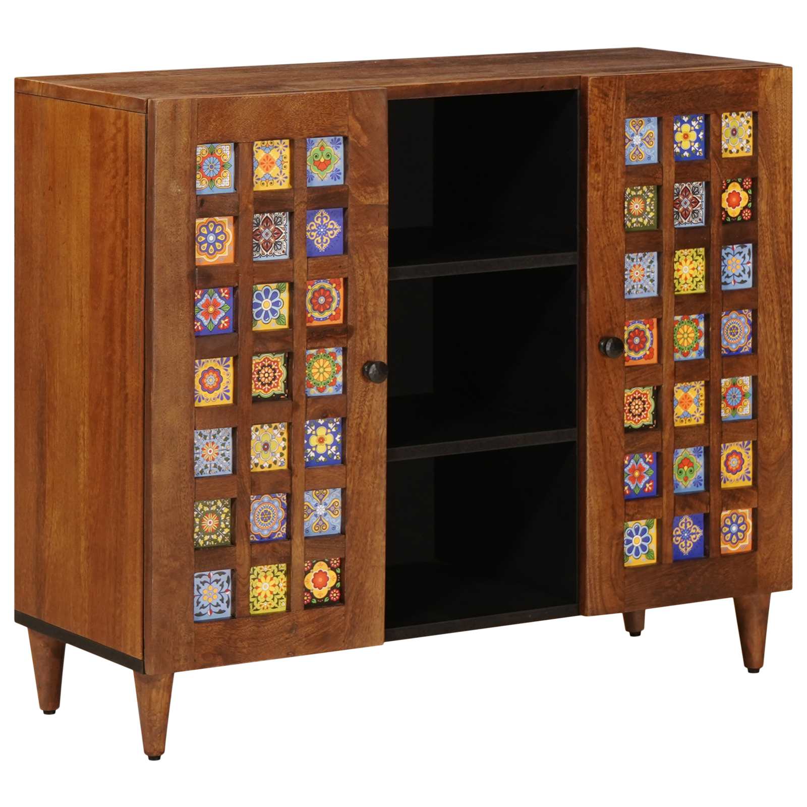 Dressoir 90 X 33,5 X 75 Cm Massief Mango Hout