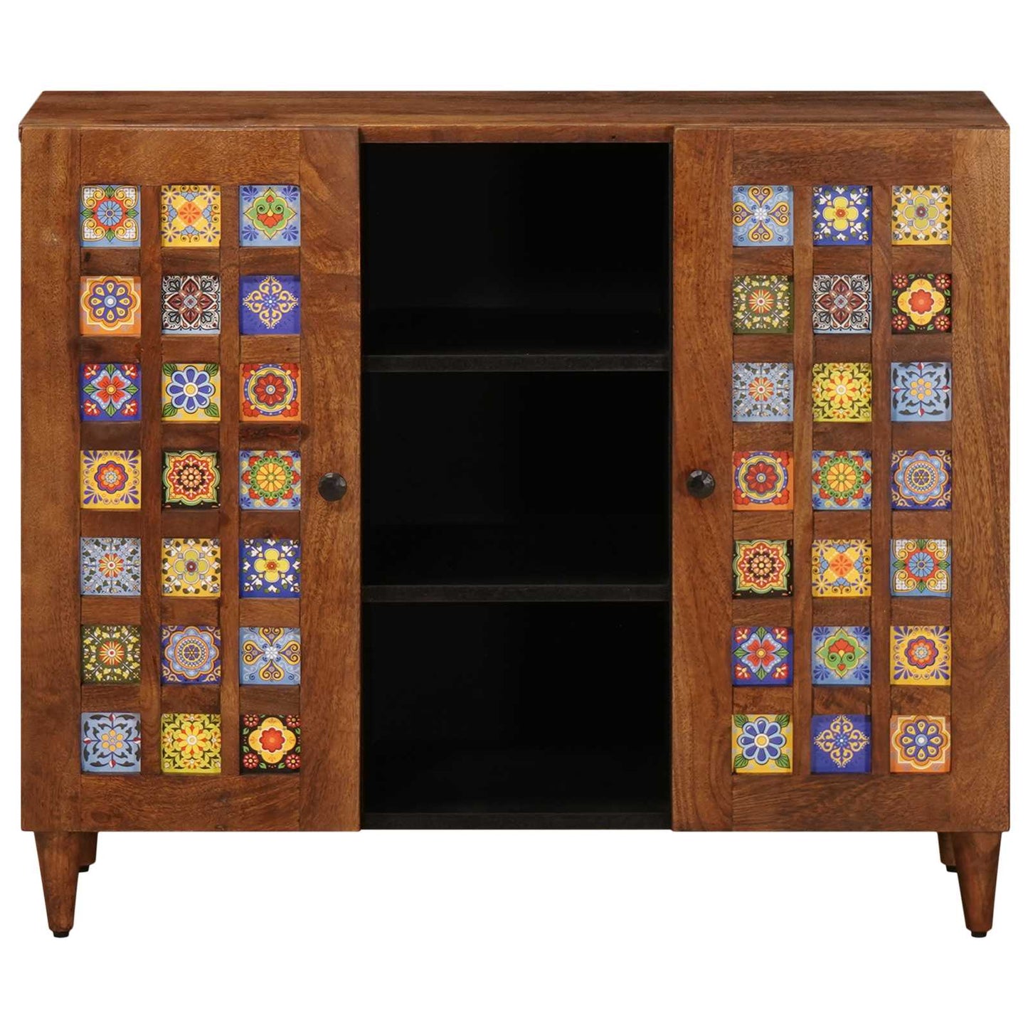 Dressoir 90 X 33,5 X 75 Cm Massief Mango Hout