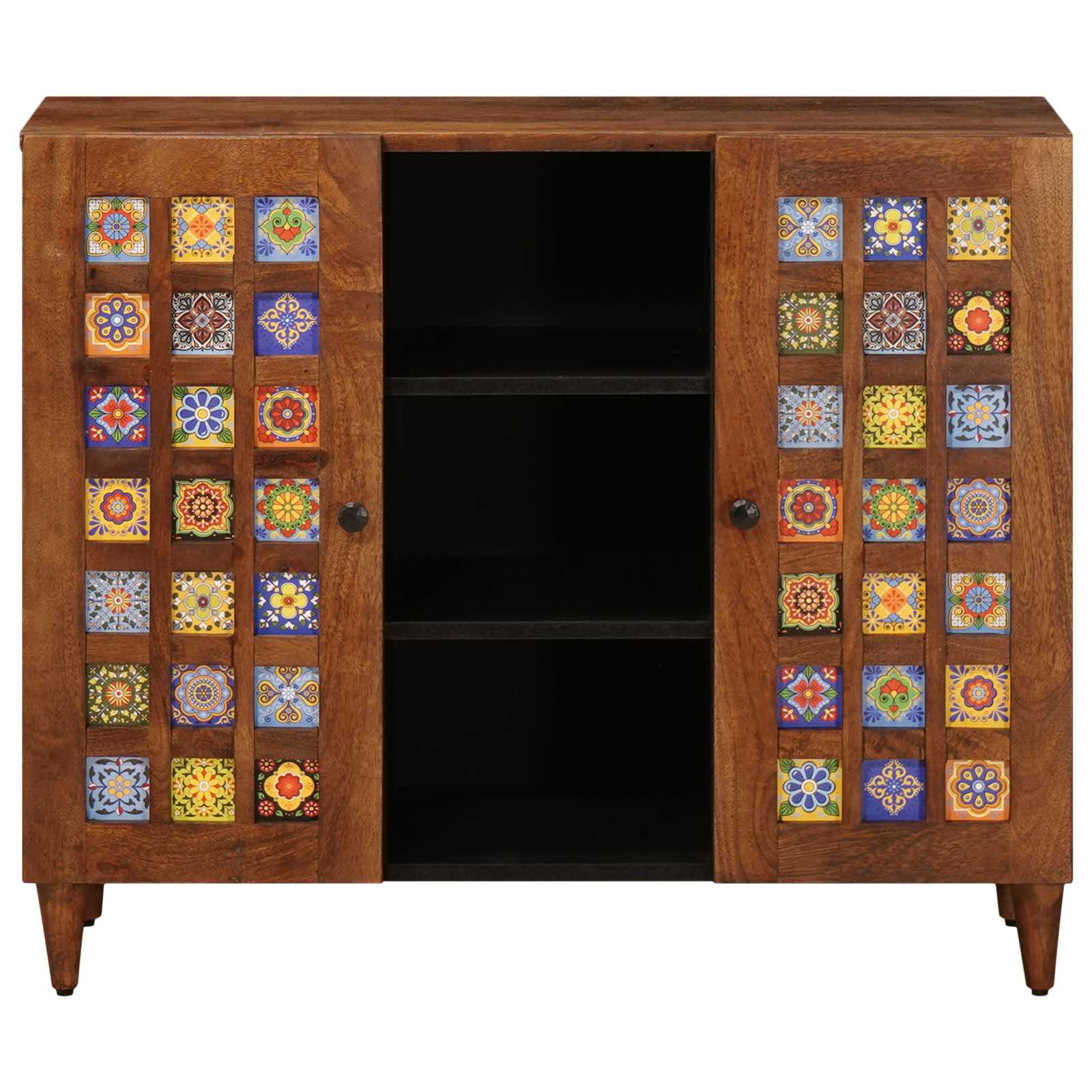 Dressoir 90 X 33,5 X 75 Cm Massief Mango Hout