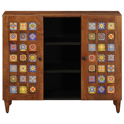 Dressoir 90 X 33,5 X 75 Cm Massief Mango Hout