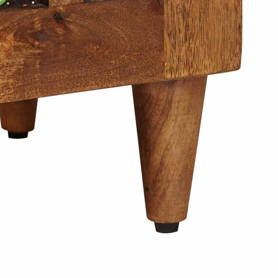 Hoge Kast 40 X 33,5 X 110 Cm Massief Mango Hout