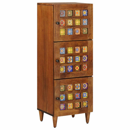 Hoge Kast 40 X 33,5 X 110 Cm Massief Mango Hout