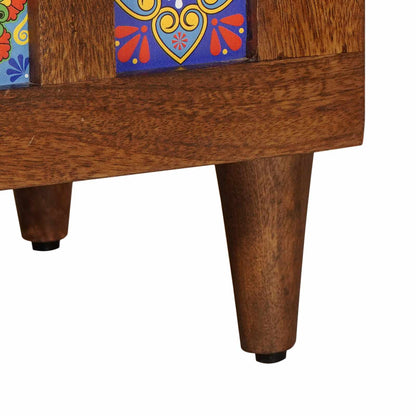 Hoge Kast 60 X 33,5 X 100 Cm Massief Mango Hout