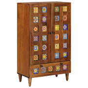 Hoge kast 60x33,5x100 cm massief mangohout