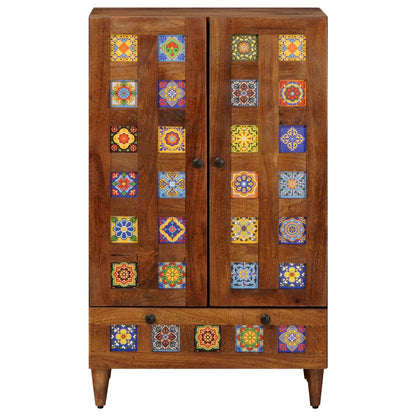 Hoge Kast 60 X 33,5 X 100 Cm Massief Mango Hout