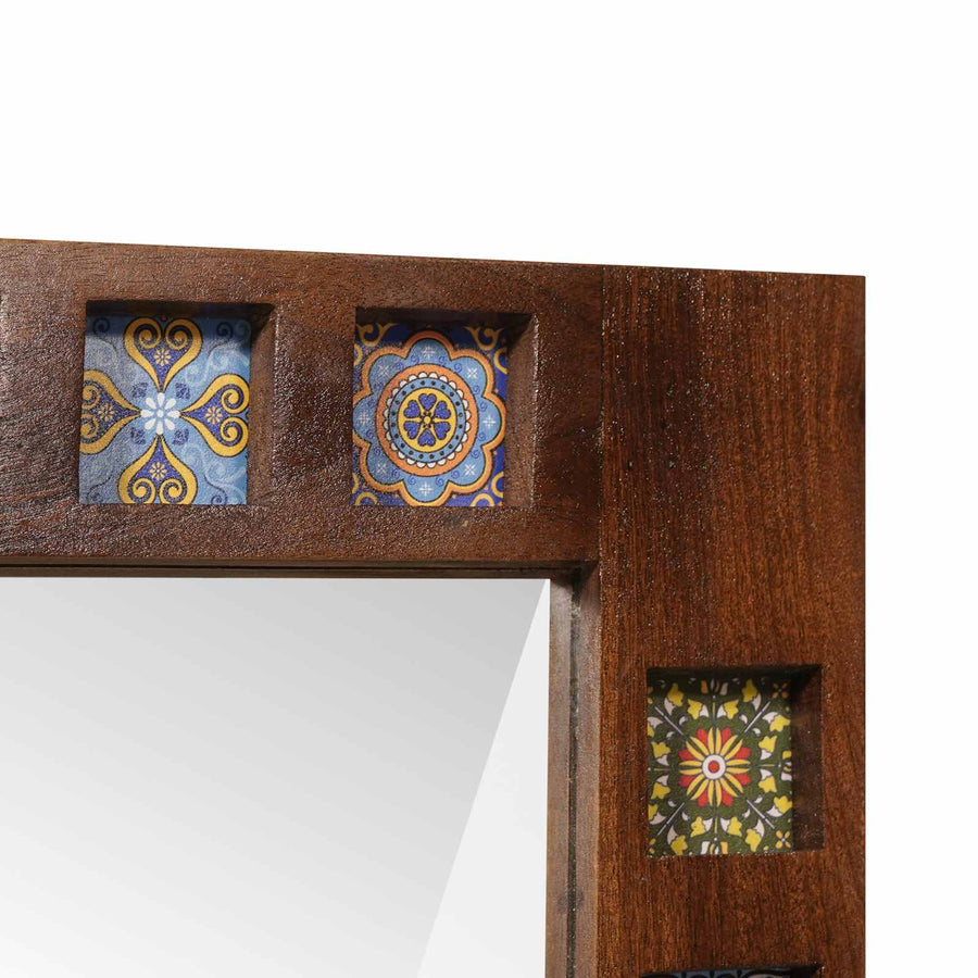 Badkamer Spiegel 50 X 70 X 3 Cm Massief Mango Hout