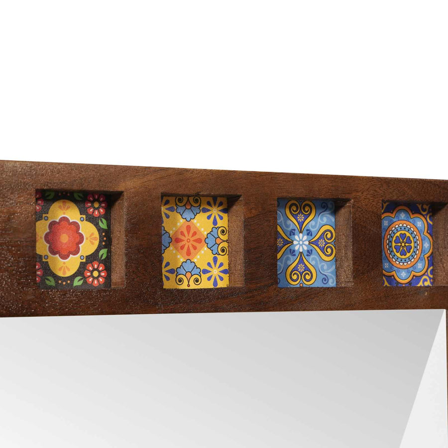 Badkamer Spiegel 50 X 70 X 3 Cm Massief Mango Hout