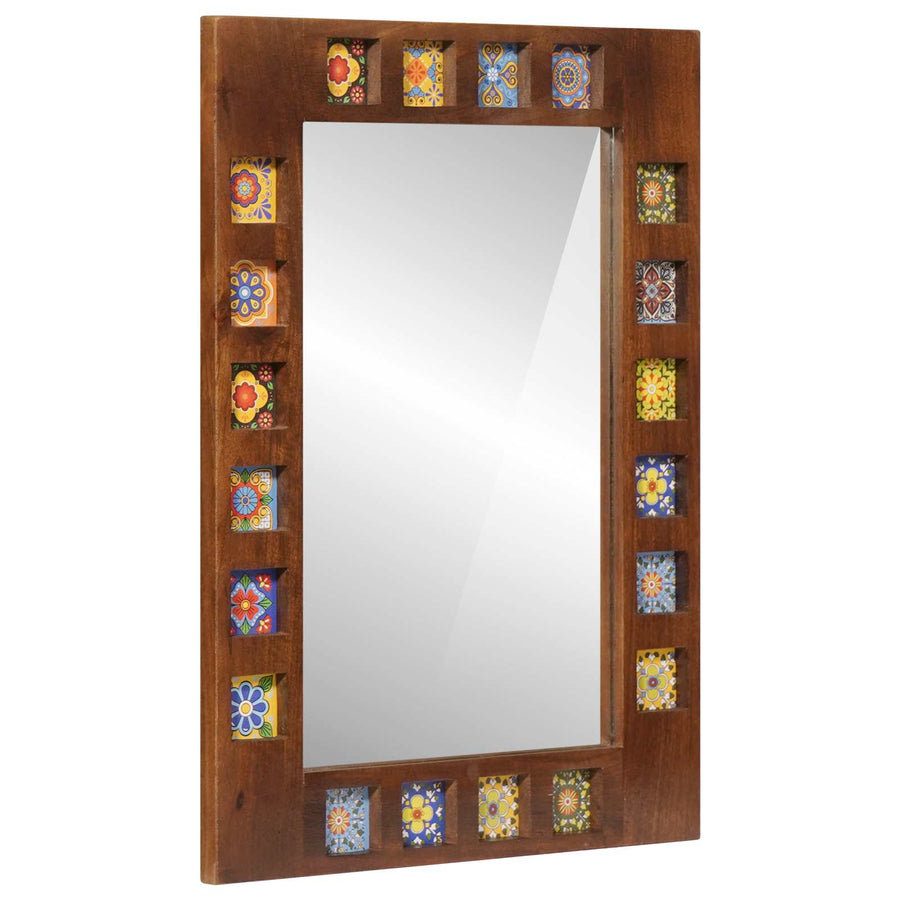Badkamer Spiegel 50 X 70 X 3 Cm Massief Mango Hout