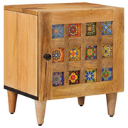 Nachtkastje massief mangohout 40x33,5x46 cm naturel