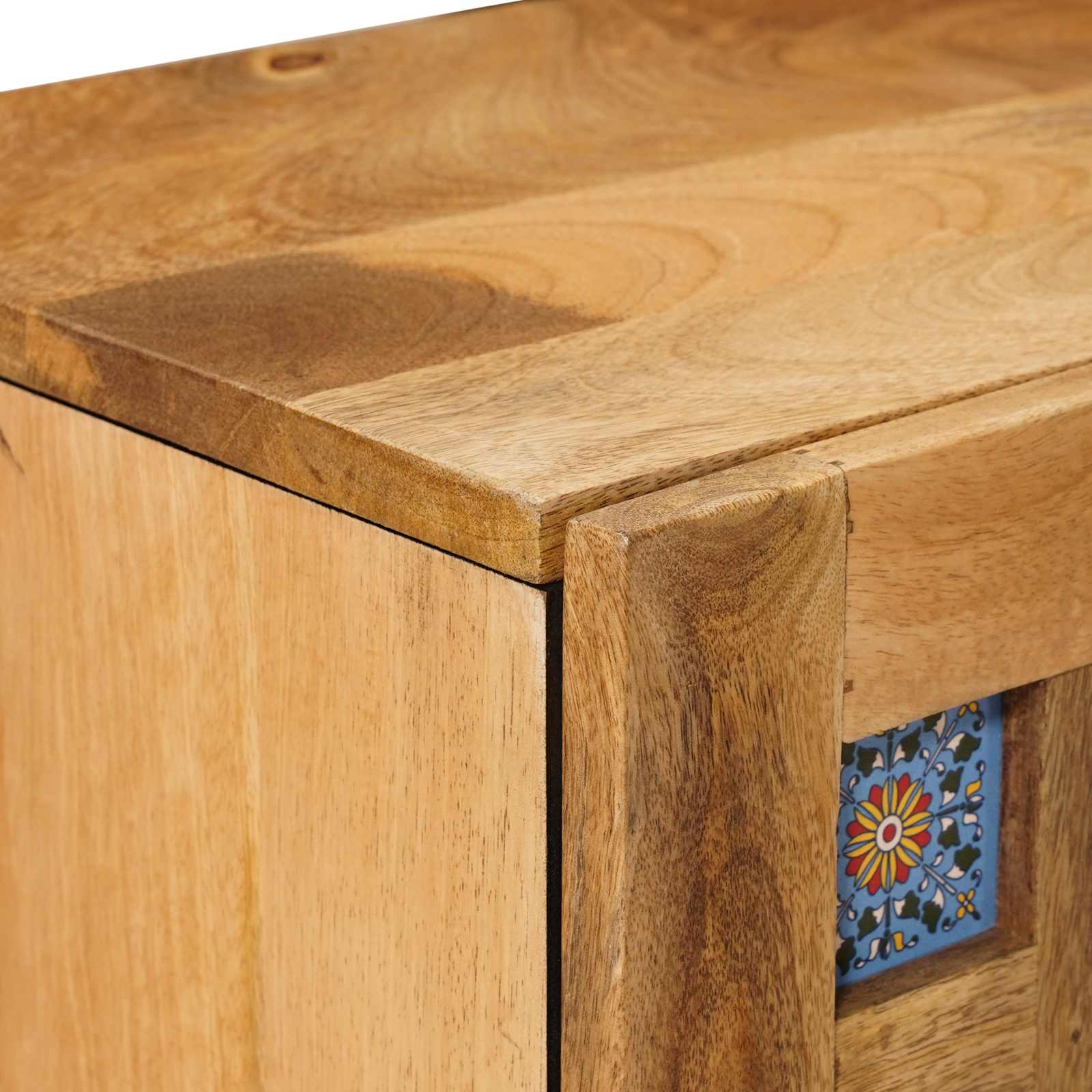 Nachtkastje 2 pcs Naturel 40 x 33,5 x 46 cm Massief Mango Hout