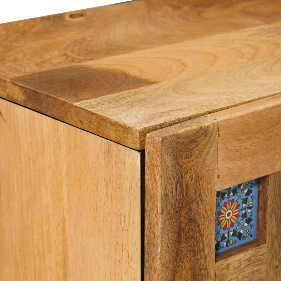 Nachtkastje 2 pcs Naturel 40 x 33,5 x 46 cm Massief Mango Hout