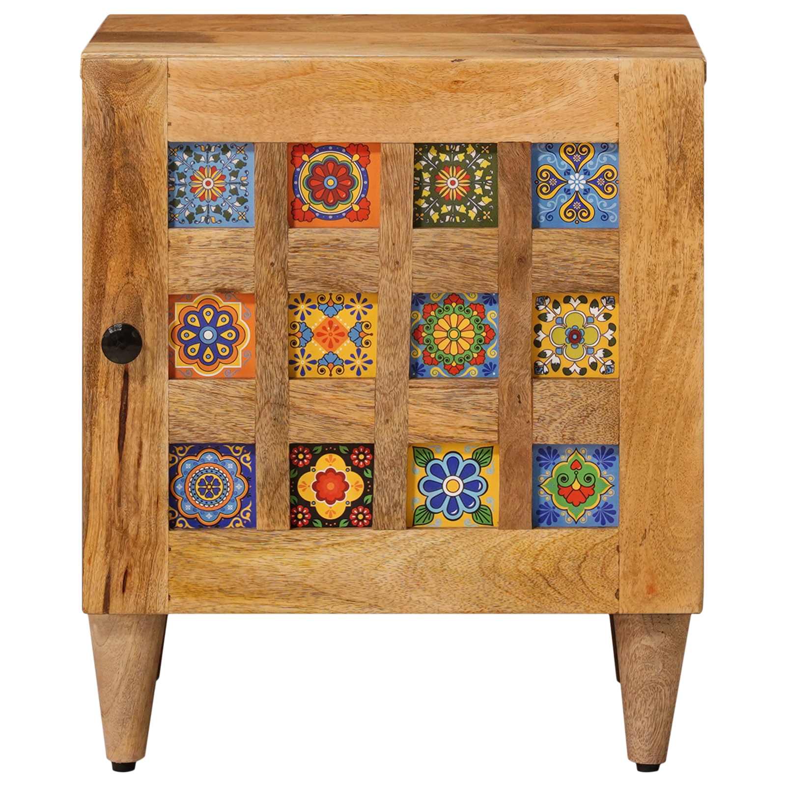 Nachtkastje 2 pcs Naturel 40 x 33,5 x 46 cm Massief Mango Hout
