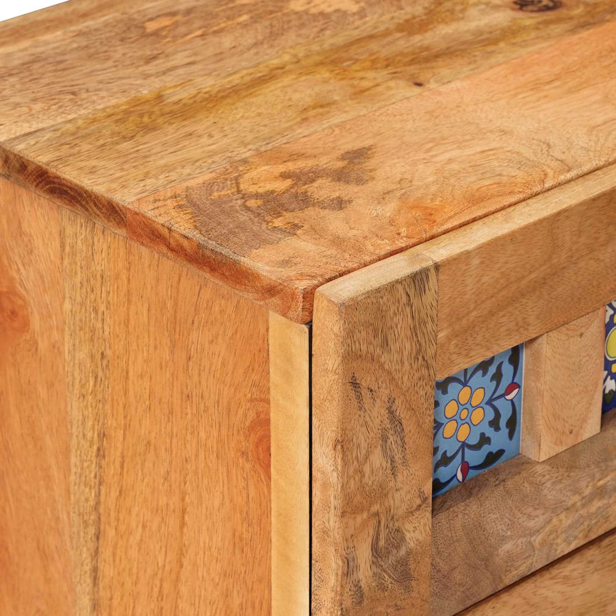 Nachtkastje Naturel 40 x 33,5 x 46 cm Massief Mango Hout