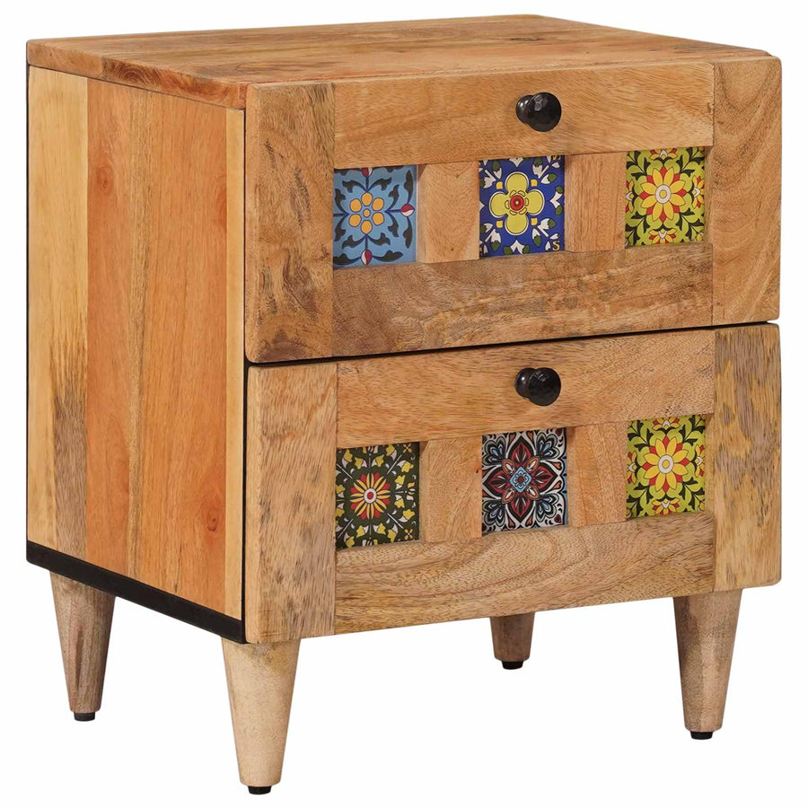 Nachtkastje Naturel 40 x 33,5 x 46 cm Massief Mango Hout