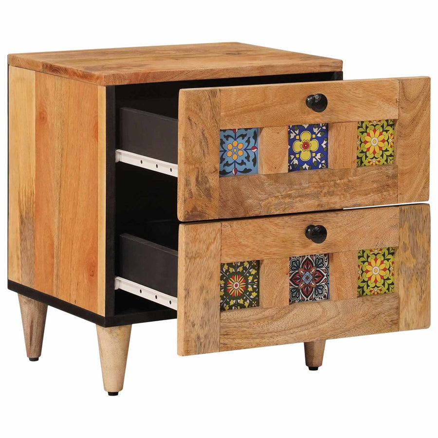 Nachtkastje Naturel 40 x 33,5 x 46 cm Massief Mango Hout