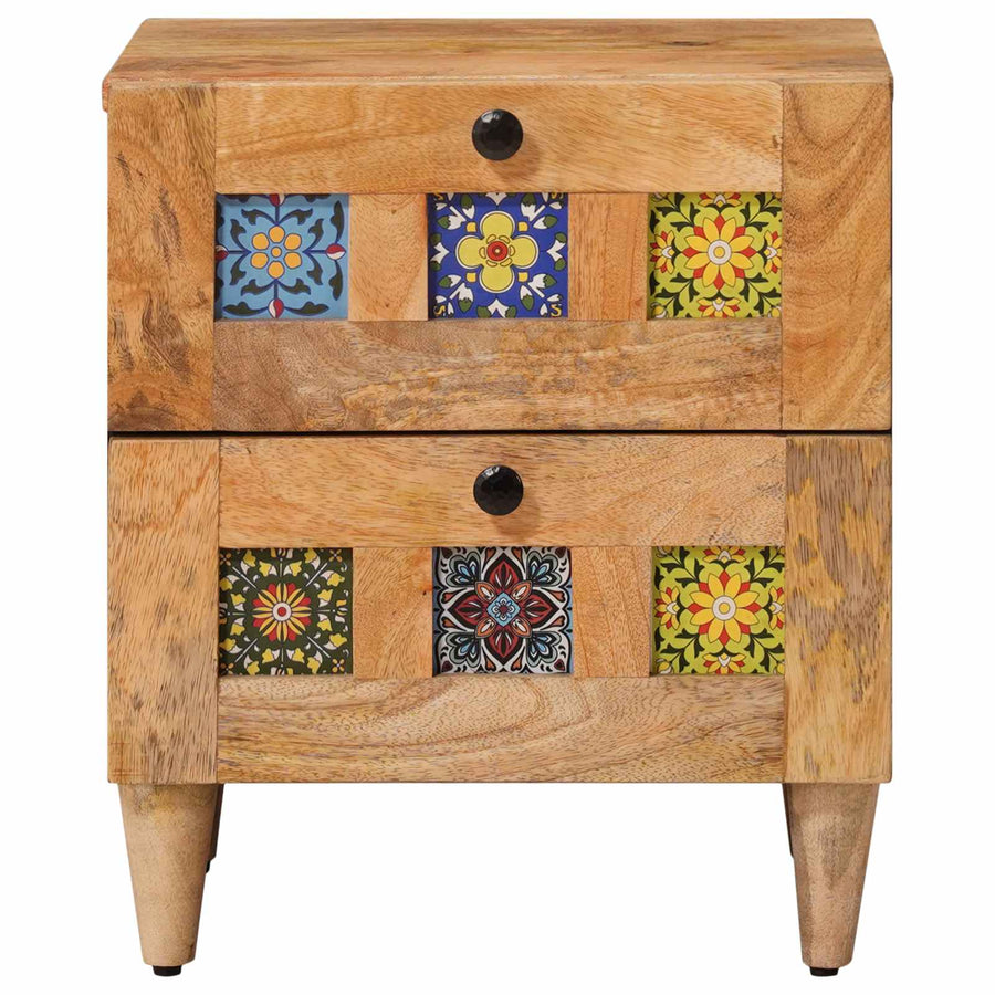 Nachtkastje Naturel 40 x 33,5 x 46 cm Massief Mango Hout