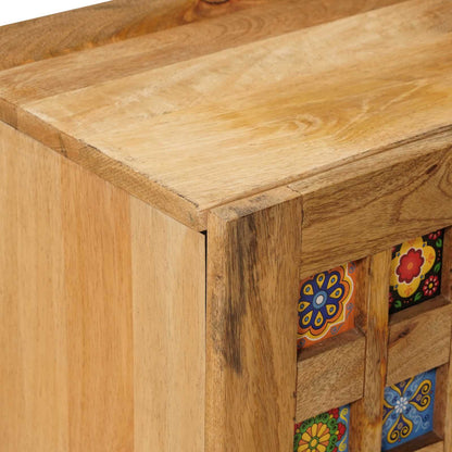 TV-kast met plank Naturel 105 x 33,5 x 46 cm Massief Mango Hout