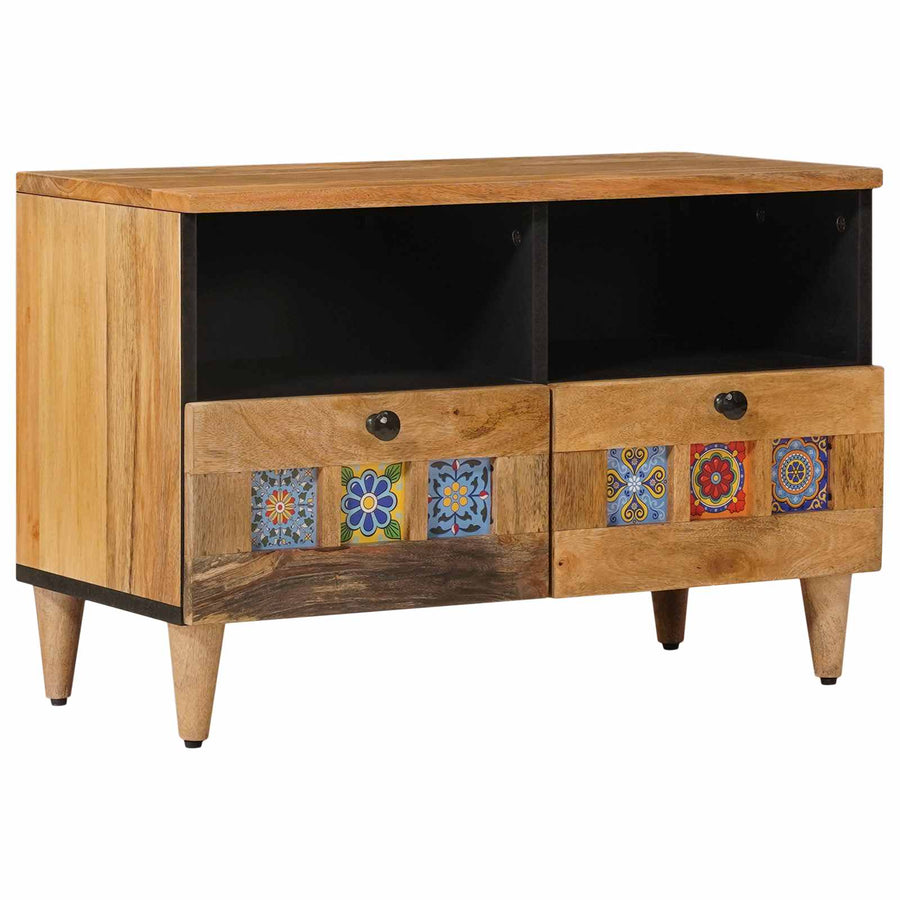 TV-kast met lade Naturel 70 x 33 x 46 cm Massief Mango Hout