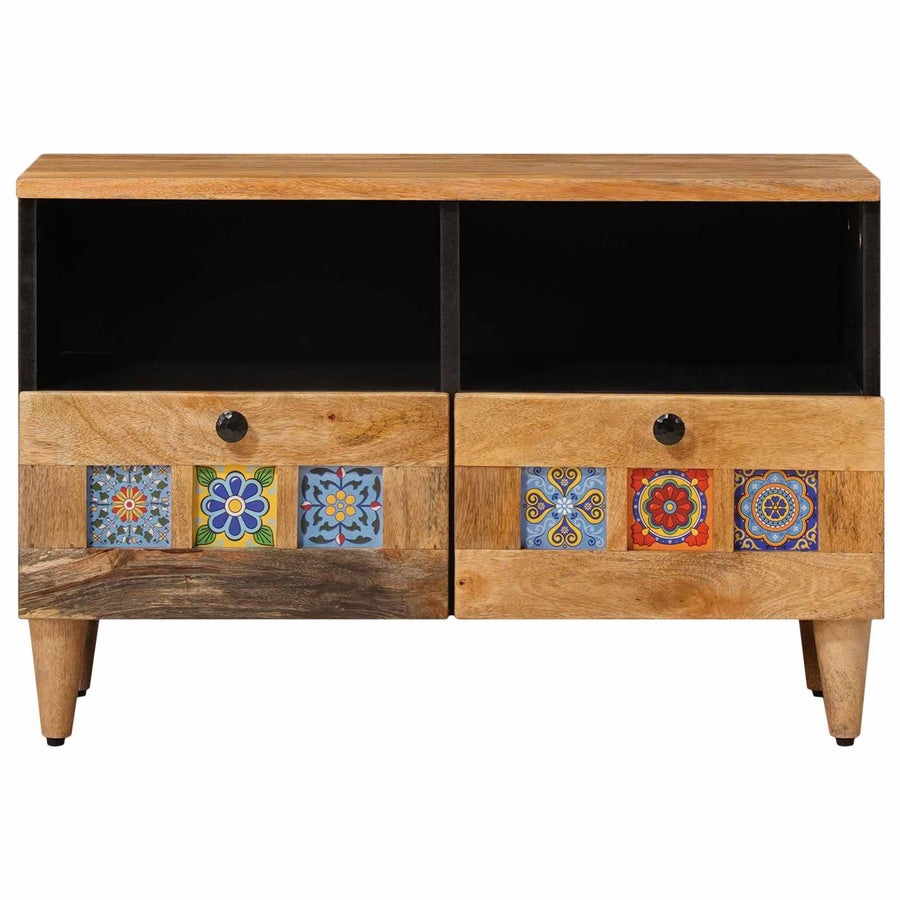 TV-kast met lade Naturel 70 x 33 x 46 cm Massief Mango Hout