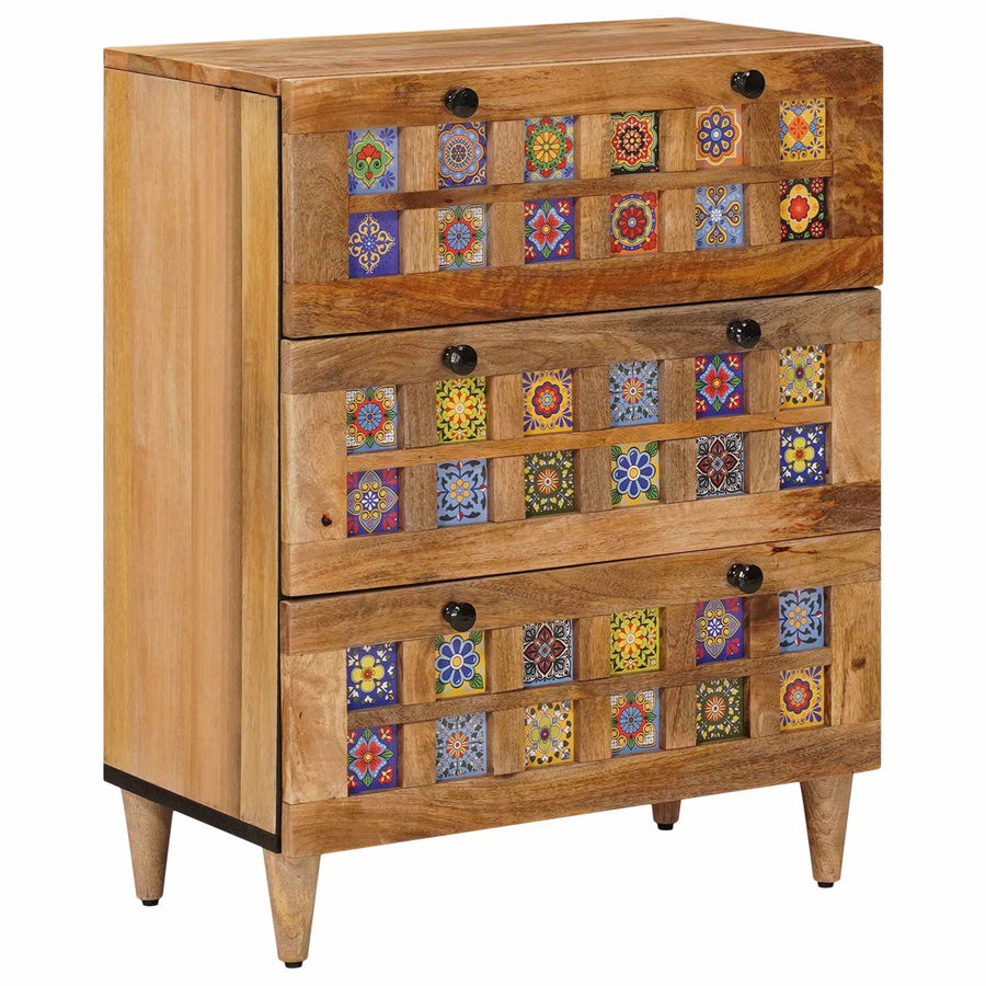 Dressoir Naturel 60 x 33 x 75 cm Massief Mango Hout