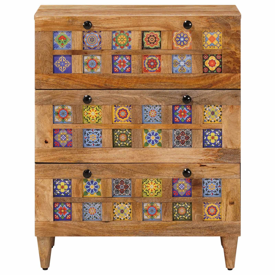 Dressoir Naturel 60 x 33 x 75 cm Massief Mango Hout