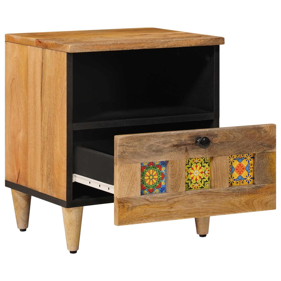 Nachtkastje 2 pcs Naturel 40 x 33 x 46 cm Massief Mango Hout
