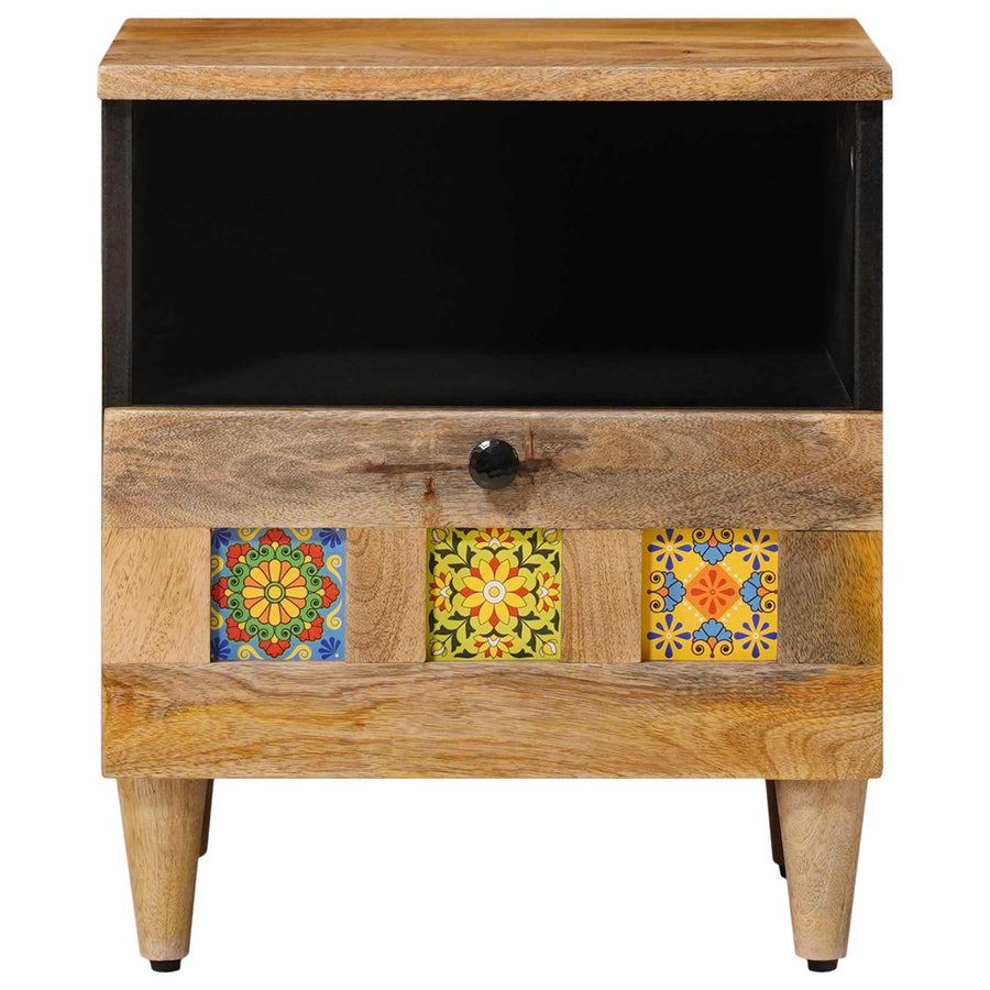 Nachtkastje 2 pcs Naturel 40 x 33 x 46 cm Massief Mango Hout