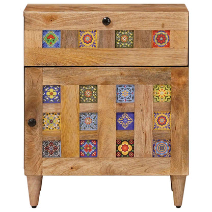 Nachtkastje met lade Naturel 50 x 33 x 60 cm Massief Mango Hout