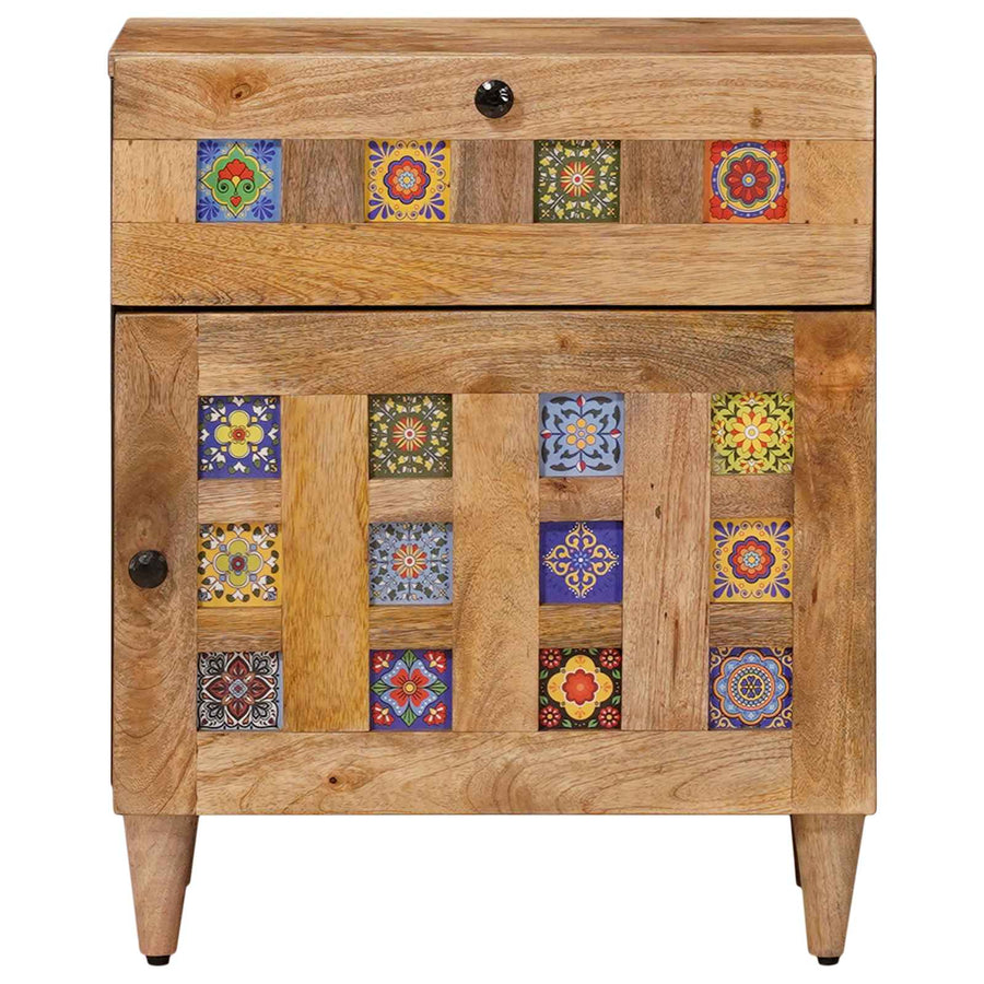 Nachtkastje met lade Naturel 50 x 33 x 60 cm Massief Mango Hout