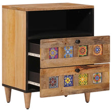 Nachtkastje met lade Naturel 50 x 33 x 60 cm Massief Mango Hout