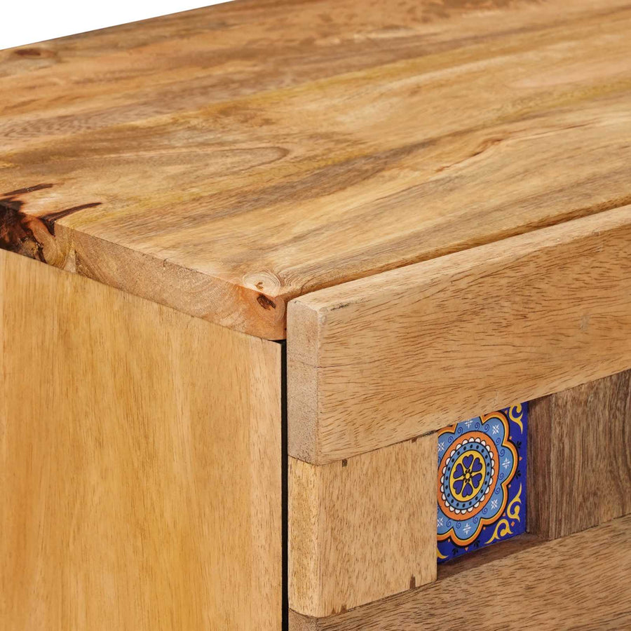 Nachtkastje met lade Naturel 50 x 33 x 60 cm Massief Mango Hout