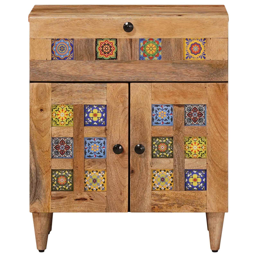 Nachtkastje met lade Naturel 50 x 33 x 60 cm Massief Mango Hout
