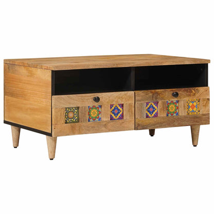 Salontafel met lade Naturel 80 x 54 x 40 cm Massief Mango Hout
