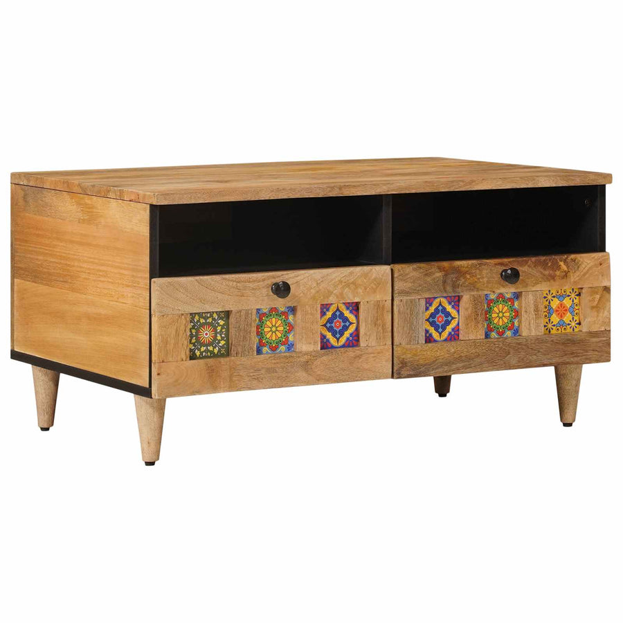 Salontafel met lade Naturel 80 x 54 x 40 cm Massief Mango Hout