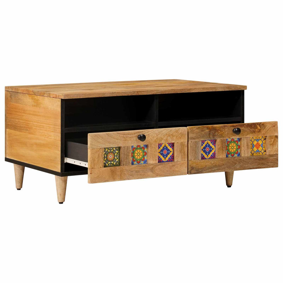 Salontafel met lade Naturel 80 x 54 x 40 cm Massief Mango Hout