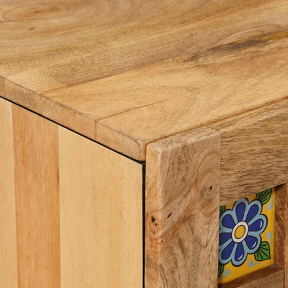 TV-kast met lade Naturel 105 x 33,5 x 46 cm Massief Mango Hout