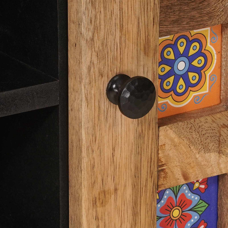 TV-kast met opslag Naturel 80 x 31,5 x 46 cm Massief Mango Hout