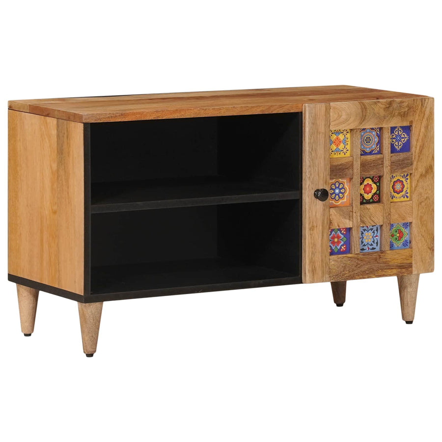 TV-kast met opslag Naturel 80 x 31,5 x 46 cm Massief Mango Hout