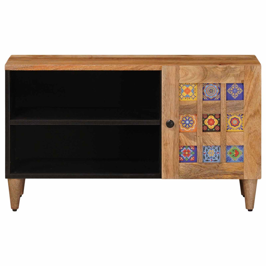 TV-kast met opslag Naturel 80 x 31,5 x 46 cm Massief Mango Hout
