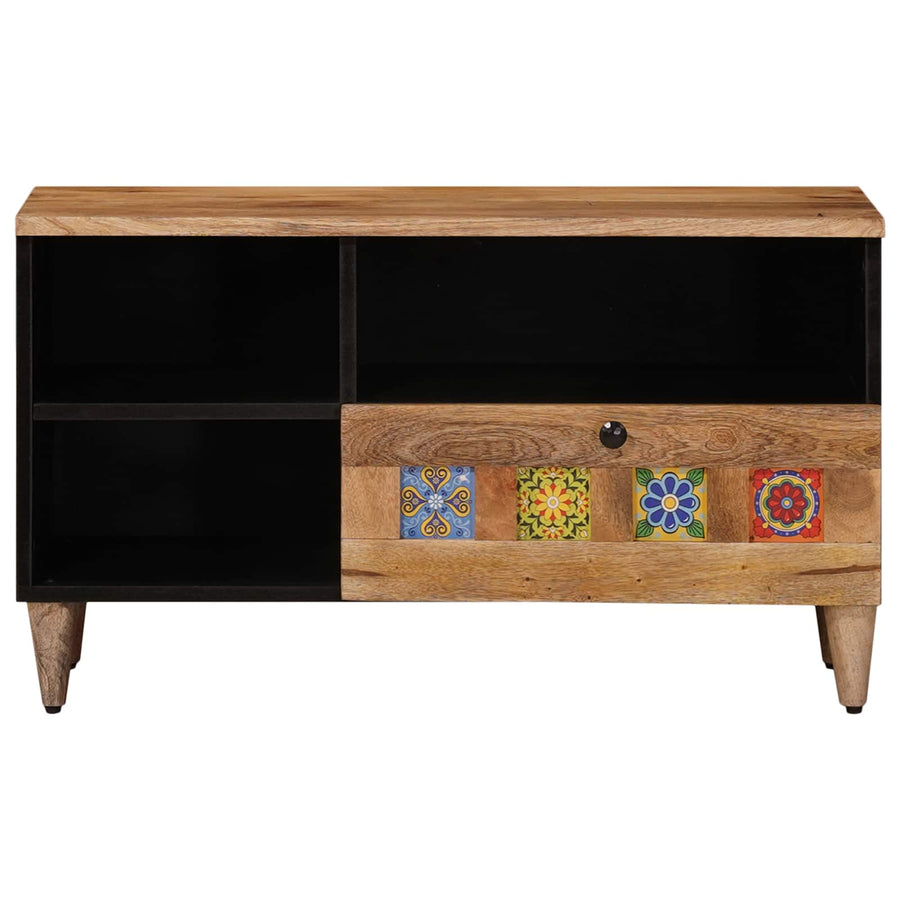 TV-kast met lade Naturel 80 x 33,5 x 46 cm Massief Mango Hout