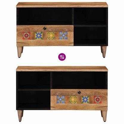 TV-kast met lade Naturel 80 x 33,5 x 46 cm Massief Mango Hout