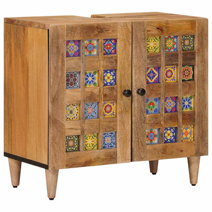 Badkamer wastafelkast met opslag Naturel 62 x 33 x 58 cm