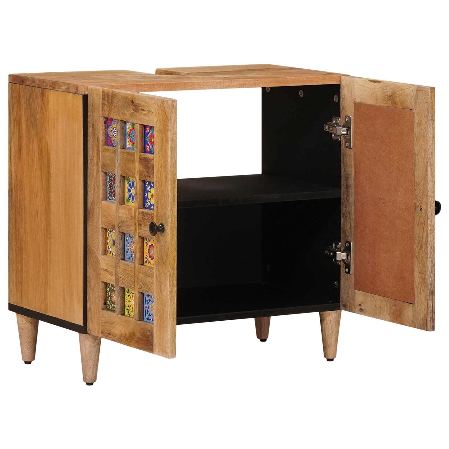 Badkamer wastafelkast met opslag Naturel 62 x 33 x 58 cm