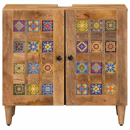 Badkamer wastafelkast met opslag Naturel 62 x 33 x 58 cm